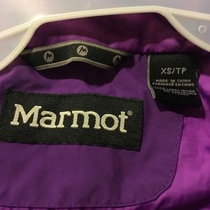 Ladies purple, zipped up, lined, mesh jacket.  Size medium.